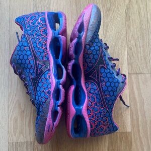 Blue and Pink Athletic Shoes